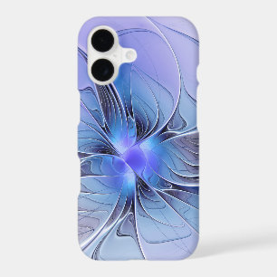 Abstract Modern Fractal Art Lavender Blue iPhone 17 Case