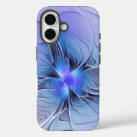 Abstract Modern Fractal Art Lavender Blue