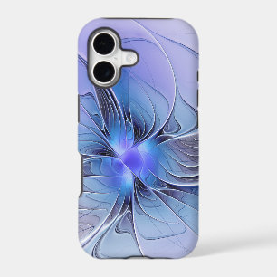 Abstract Modern Fractal Art Lavender Blue iPhone 17 Case