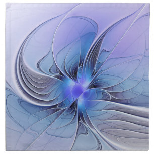 Abstract Modern Fractal Art Lavender Blue Cloth Napkin