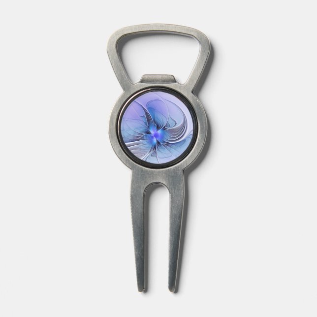 Abstract Modern Fractal Art Lavender Blue Divot Tool (Composite)