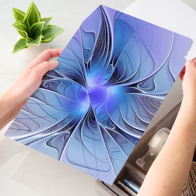 Abstract Modern Fractal Art Lavender Blue Envelope Mailers (Desk)