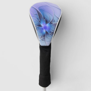 Abstract Modern Fractal Art Lavender Blue Golf Head Cover