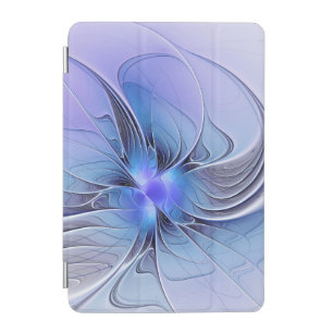 Abstract Modern Fractal Art Lavender Blue iPad Mini Cover