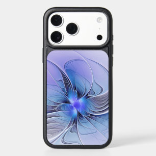 Abstract Modern Fractal Art Lavender Blue iPhone 17 Pro Max Case