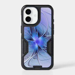 Abstract Modern Fractal Art Lavender Blue iPhone 17 Case