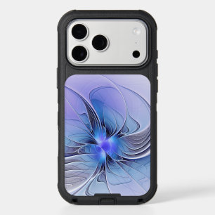 Abstract Modern Fractal Art Lavender Blue iPhone 17 Pro Max Case