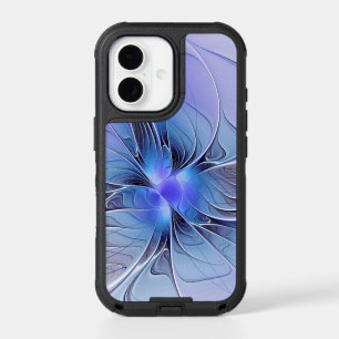 Abstract Modern Fractal Art Lavender Blue iPhone 17 Case