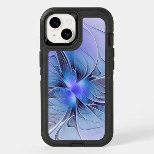 Abstract Modern Fractal Art Lavender Blue OtterBox iPhone 14 Case