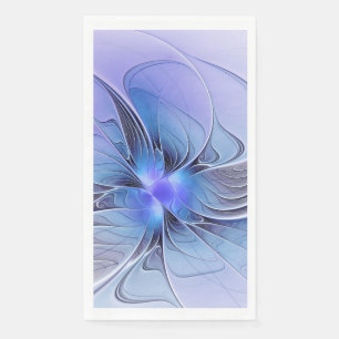 Abstract Modern Fractal Art Lavender Blue Paper Guest Towels