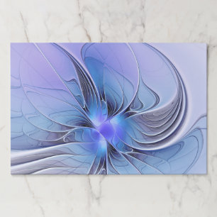 Abstract Modern Fractal Art Lavender Blue Paper Pad