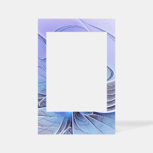 Abstract Modern Fractal Art Lavender Blue Selfie Frame