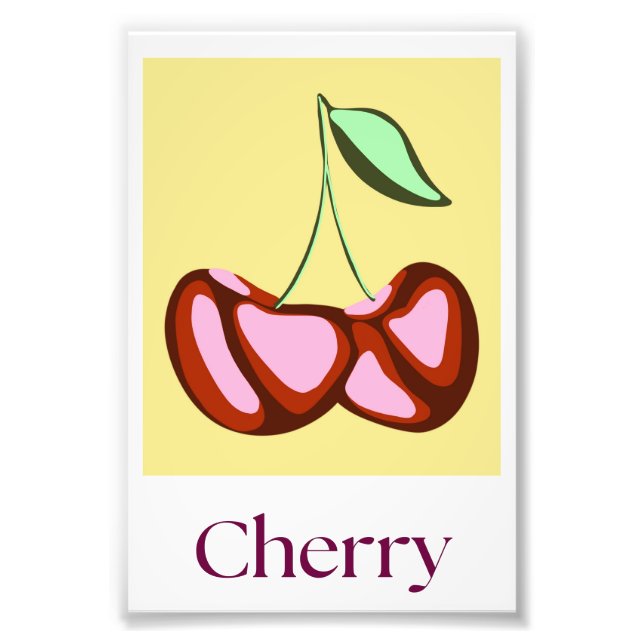 Abstract Modern Fruit Cherry Wall Art (Front)