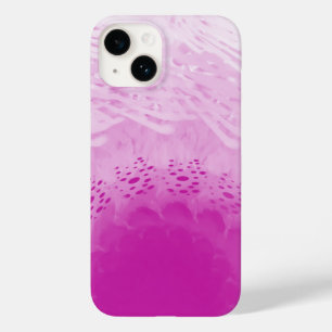 Abstract Modern Fuchsia Ombre With Feather Texture Case-Mate iPhone 14 Case