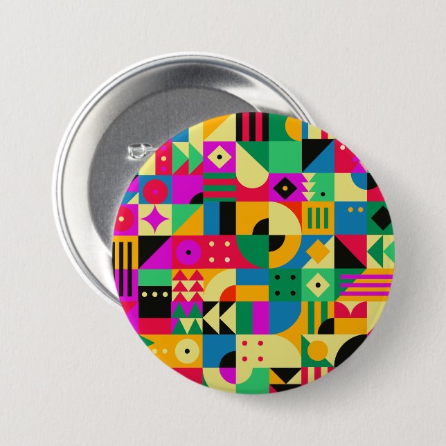 Abstract Modern Garden Button (Front & Back)
