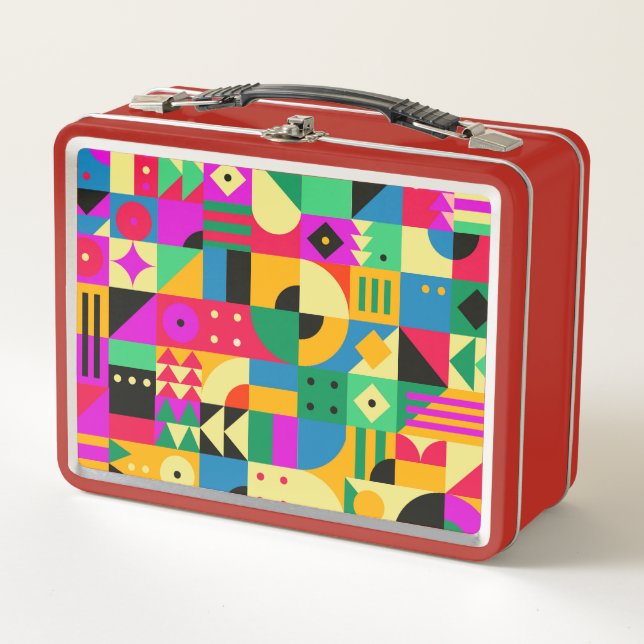 Abstract Modern Garden Metal Lunch Box (Front)