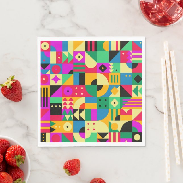 Abstract Modern Garden Napkins (Insitu)