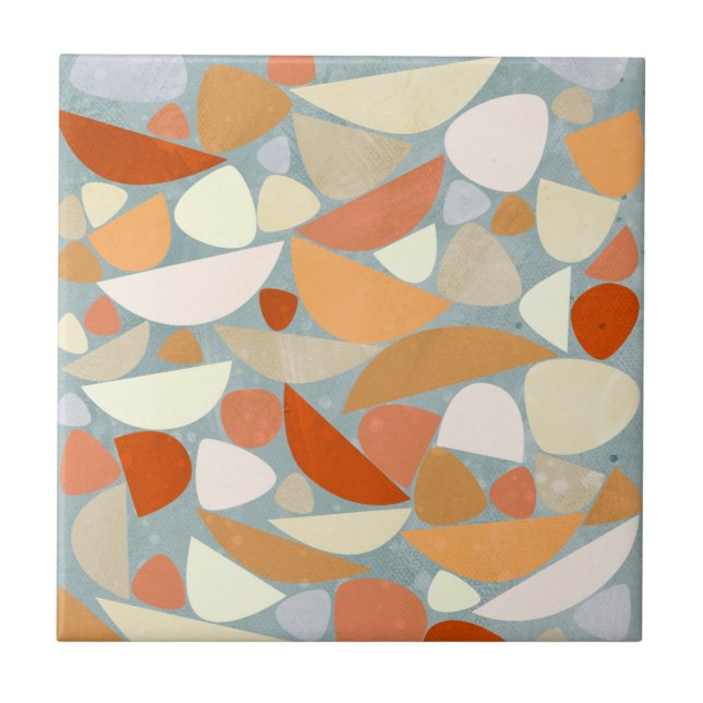 Abstract Modern Geometric Art Ceramic Tile (Front)