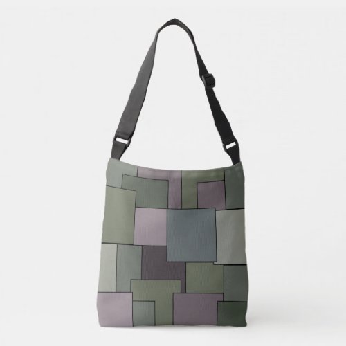 Abstract modern geometric art crossbody bag