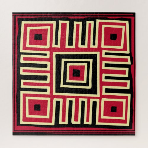 Abstract modern geometric art jigsaw puzzle