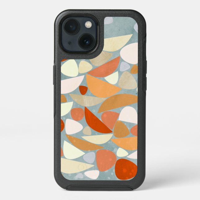 Abstract Modern Geometric Art Orange Otterbox iPhone Case (Back)