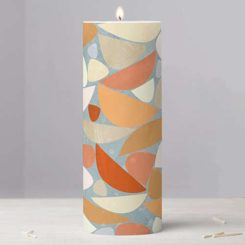 Abstract Modern Geometric Art Pillar Candle