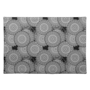 Abstract modern geometric circles round shapes man cloth placemat