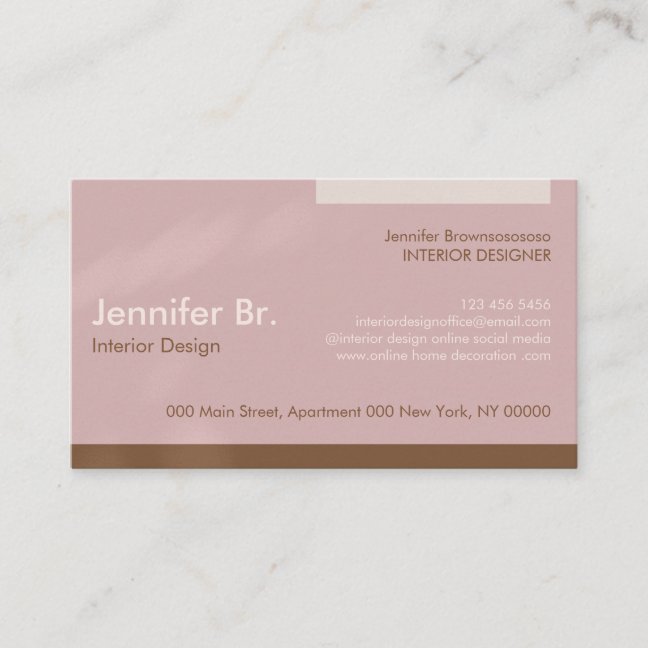 Abstract Modern Geometric Earthtone Photo Business Card