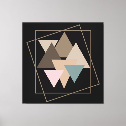 Abstract modern geometric futuristic art canvas print