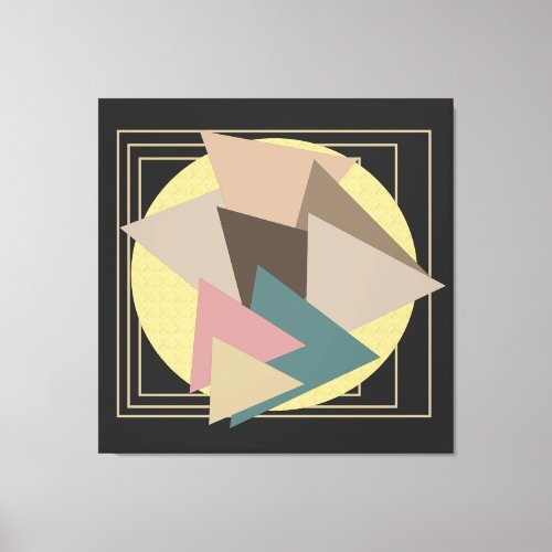 Abstract modern geometric futuristic art canvas print