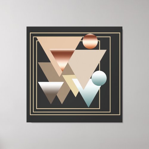 Abstract modern geometric futuristic art canvas print