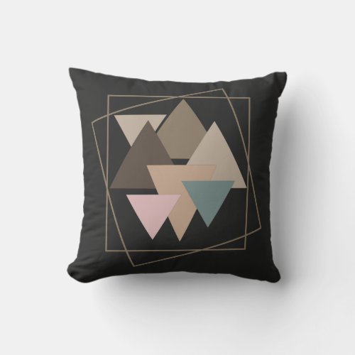 Abstract modern geometric futuristic art throw pillow