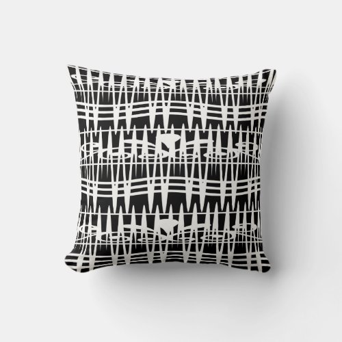 abstract modern geometric line art throw pillow