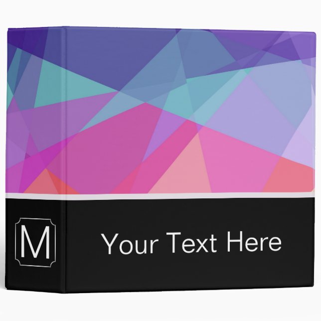 Abstract Modern Geometric Pattern 2 Binder (Front/Spine)