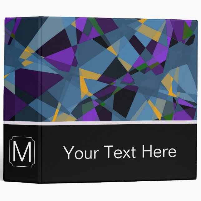 Abstract Modern Geometric Pattern 6 Binder (Front/Spine)