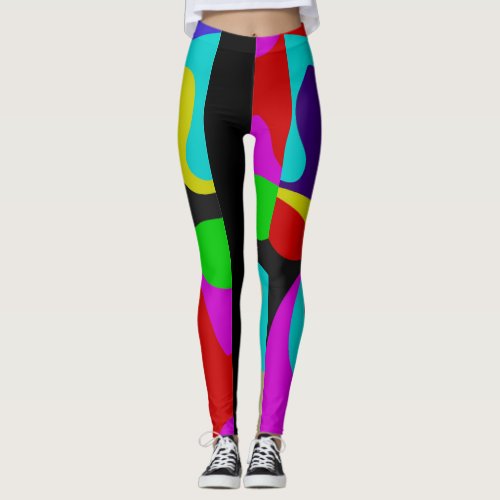 Abstract Modern Geometric Pattern Leggings