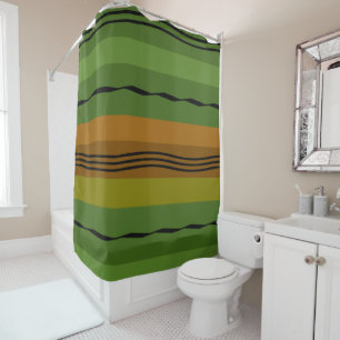 Abstract modern geometric pattern shower curtain