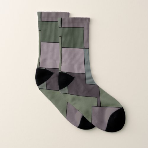 Abstract modern geometric pattern socks