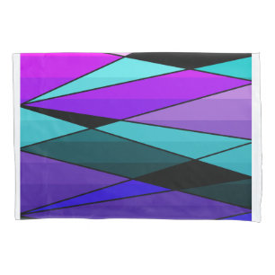 Abstract modern geometric shapes triangles pink pillow case