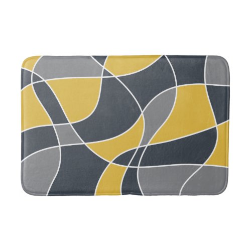 Abstract modern geometric trendy pattern bath mat