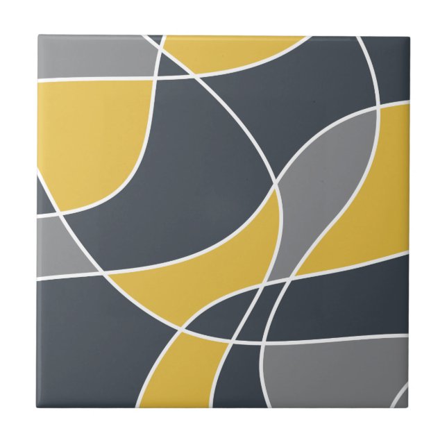 Abstract, modern, geometric, trendy pattern ceramic tile (Front)