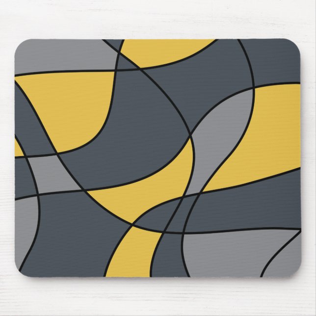 Abstract, modern, geometric, trendy pattern mouse pad (Front)
