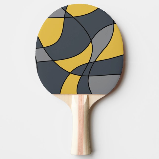 Abstract, modern, geometric, trendy pattern ping pong paddle (Front)