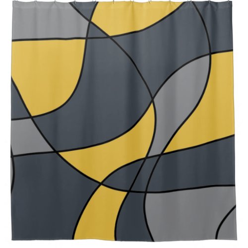 Abstract modern geometric trendy pattern shower curtain