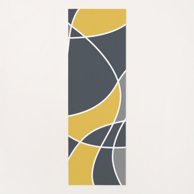Abstract, modern, geometric, trendy pattern yoga mat (Front)