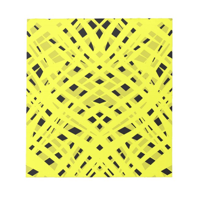 Abstract modern geometrical bright striped print notepad (Front)