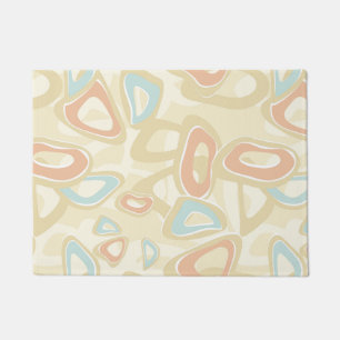 Abstract modern geometrical shapes pastel retro vi doormat