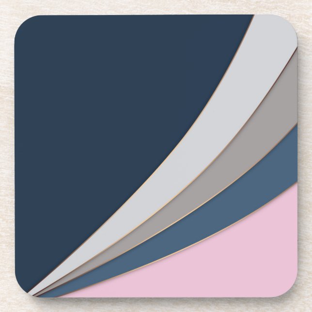 Abstract modern geometrical simple print beverage coaster (Front)