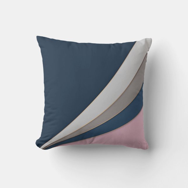 Abstract modern geometrical simple print throw pillow (Front)
