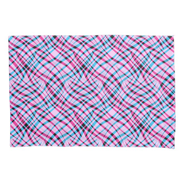 Abstract modern geometrical striped bright summer  pillow case (Front)